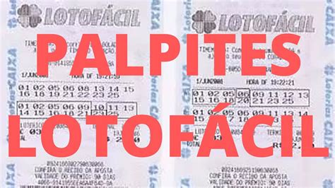 palpite da lotofácil|Palpites da Lotofácil, Palpites para a Lotofácil de hoje.
